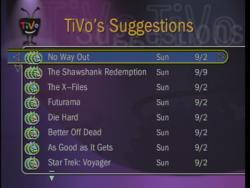 TiVo's Suggestions